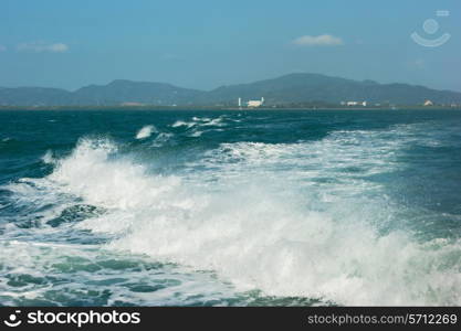 Wake of speed boat