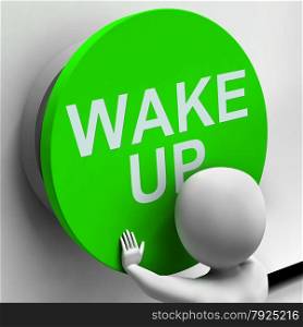 Wake Up Button Meaning Alarm Awake Or Morning