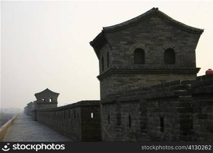 Walkway along a fortified wall, Great Wall Of China, Pingyao, Shaanxi Province, China