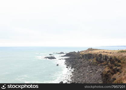 Walkway for sightseeing on the island of Jeju South Korea