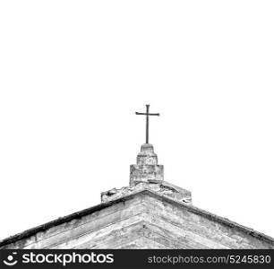 wall abstract cross in italy europe and the sky background
