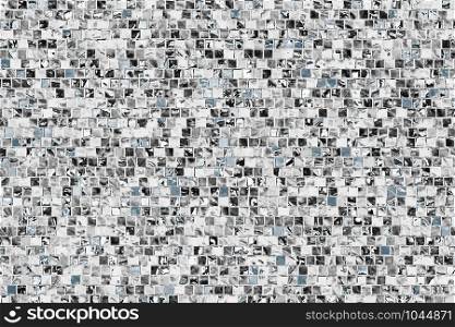 Wall and floor tiles abstract background with geometric mosaic texture