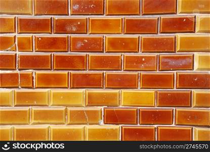 wall background with orange and brown mosaics