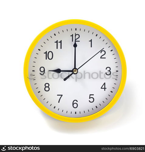 wall clock isolated on white background