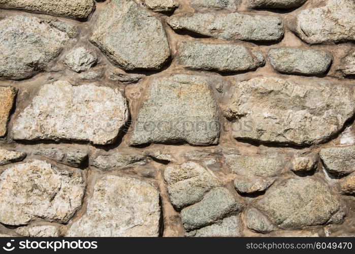 Wall made of various stones