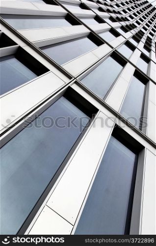 Wall of office building close-up