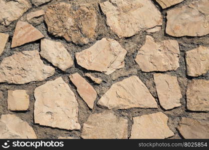 wall of stones as a texture for background