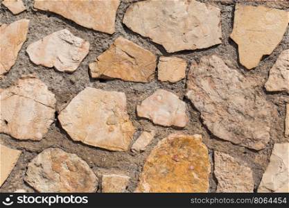 wall of stones as a texture for background