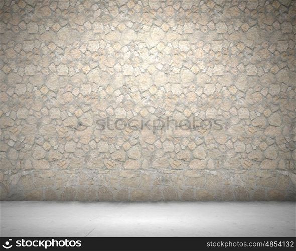 Wall of stones. Blank wall made of stones. Place for text