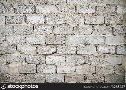 wall of the grey brick pattern background