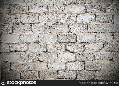 wall of the grey brick pattern background with vignette