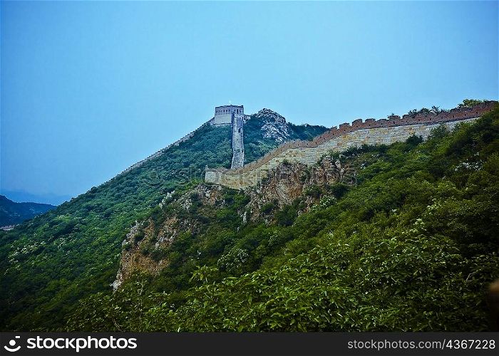 Wall passing through a mountain range, Great Wall Of China, Beijing, China