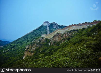 Wall passing through a mountain range, Great Wall Of China, Beijing, China