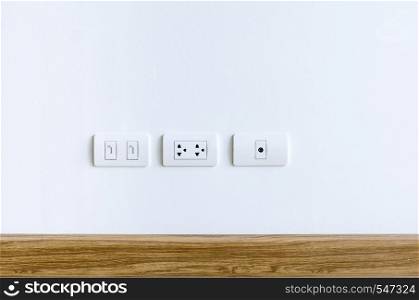 Wall Plug for electric city-telephone and cable television