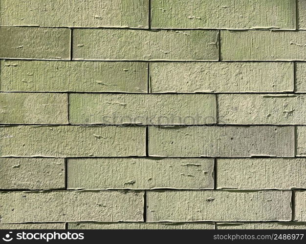 Wall with green bricks. Old brick wall background. grunge brick background texture