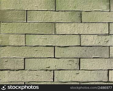Wall with green bricks. Old brick wall background. grunge brick background texture