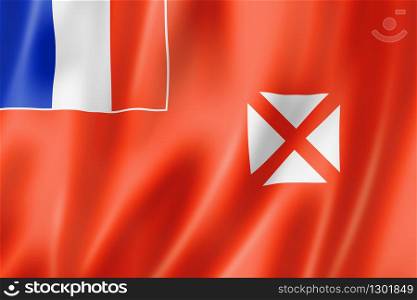 Wallis and Futuna flag, Overseas Territories of France. 3D illustration. Wallis and Futuna flag, Overseas Territories of France