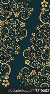 wallpaper damask vintage ornamental floral gold