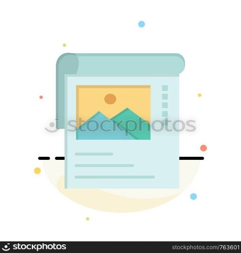 Wallpaper, Poster, Brochure Abstract Flat Color Icon Template