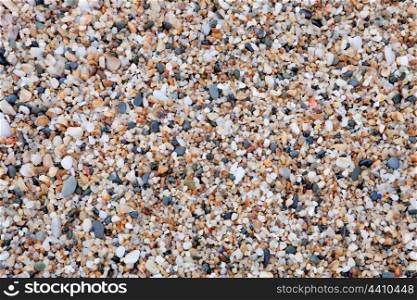 Wallpaper with small stones of the beach