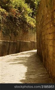 Walls along a street, Sorrento, Sorrentine Peninsula, Naples Province, Campania, Italy