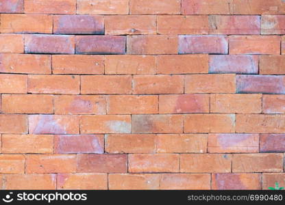 Walls from brown brick. Constructed in a line of walls