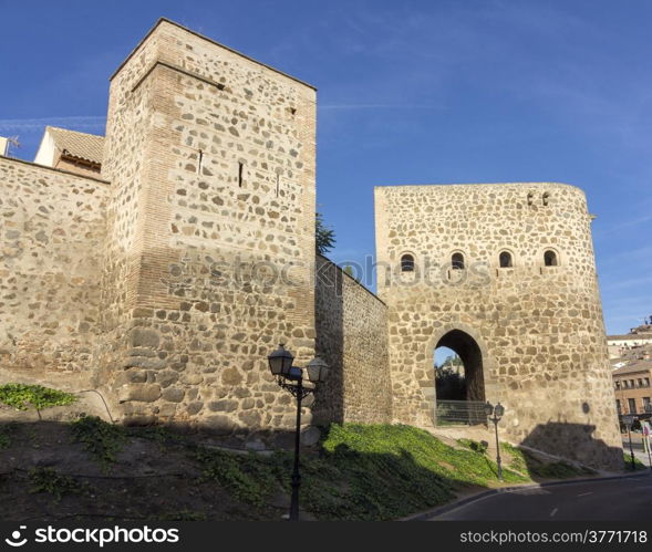 Walls that protected the city of Toledo, Spain