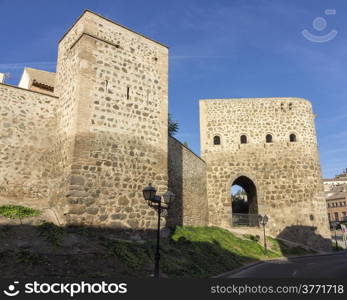 Walls that protected the city of Toledo, Spain