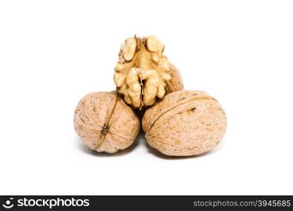 walnut isolated on a white background