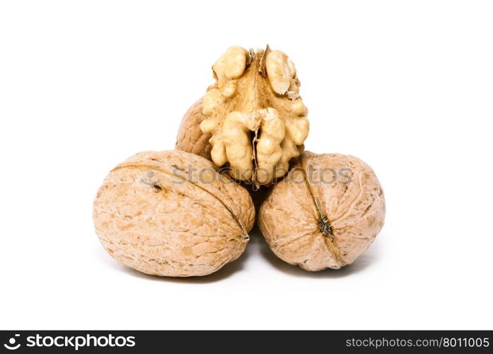 walnut isolated on a white background