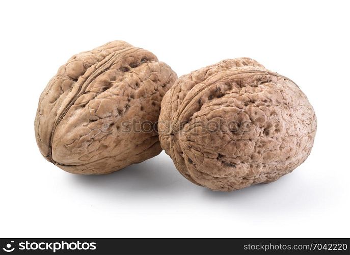walnut ob white background with clipping path