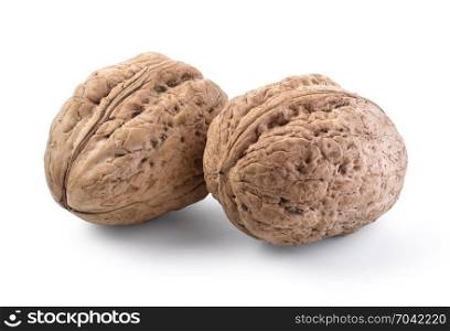 walnut ob white background with clipping path