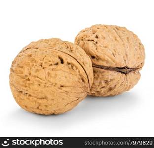 walnuts close-up isolated on a white background