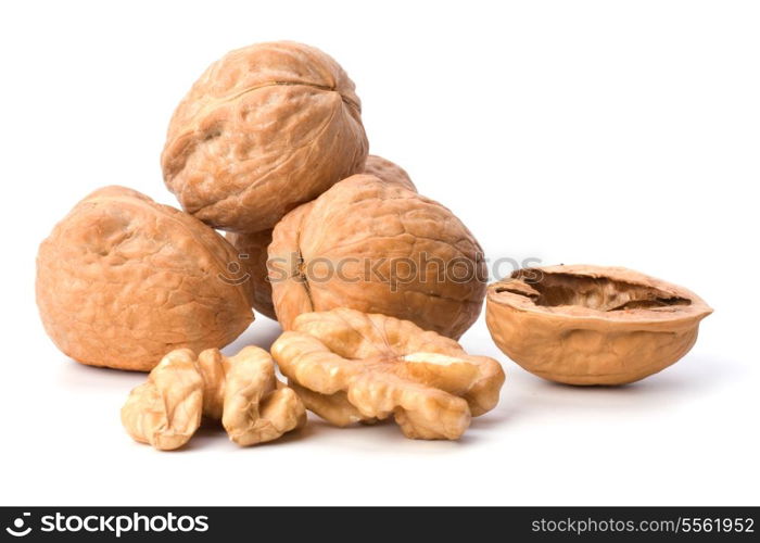 walnuts isolated on white background