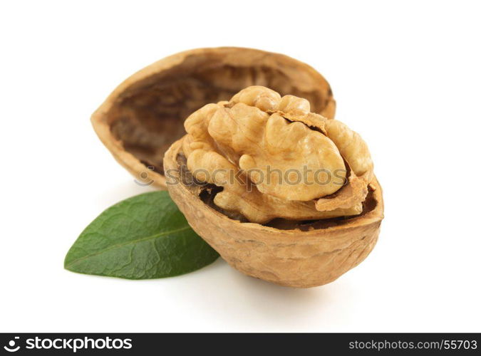 walnuts isolated on white background