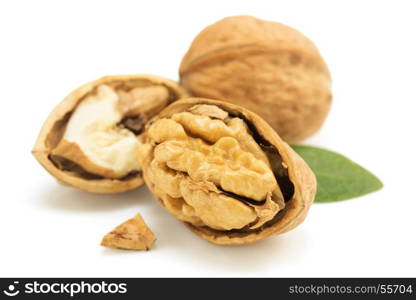 walnuts isolated on white background