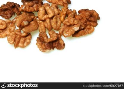 Walnuts on whote background - studio shot