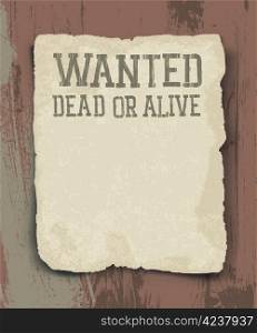 Wanted dead or alive. Vintage poster
