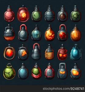war grenade weapon game ai generated. military bomb, hand danger, object soldier war grenade weapon game illustration. war grenade weapon game ai generated