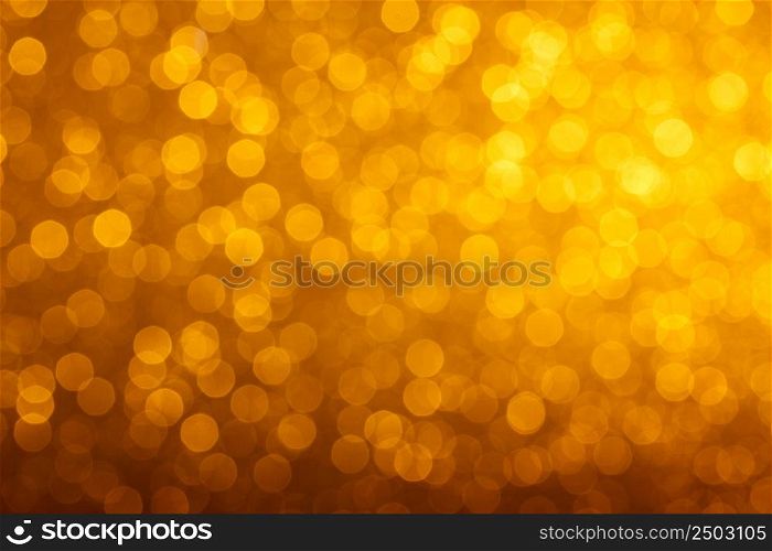 Warm bright golden lights bokeh background