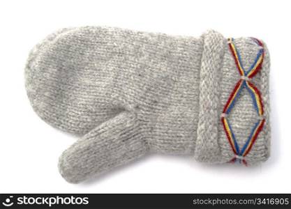 Warm glove isolated on white background
