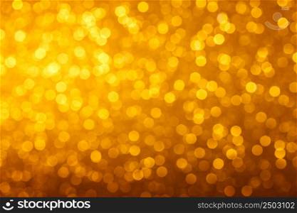 Warm glowing bright golden lights bokeh background