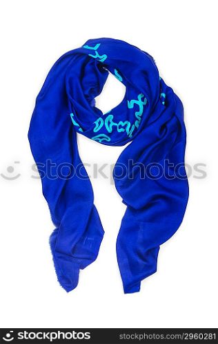 Warm scarf isolated on the white background