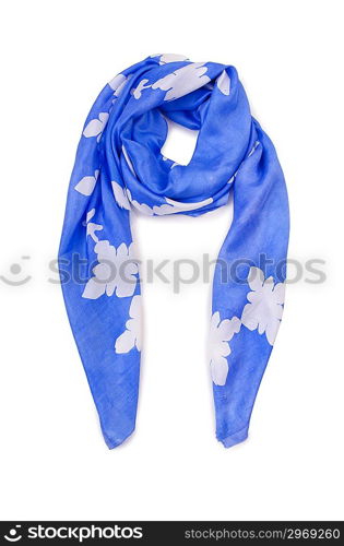 Warm scarf isolated on the white background