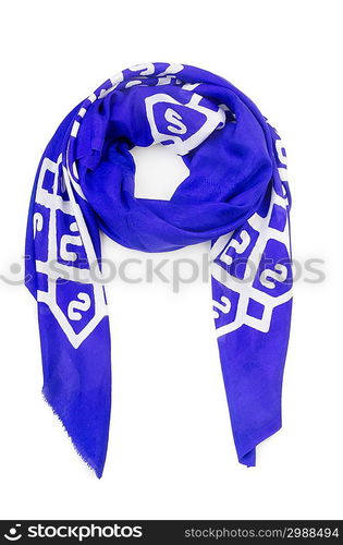 Warm scarf isolated on the white background