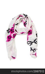 Warm scarf isolated on the white background