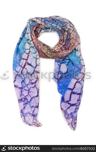 Warm scarf isolated on the white background
