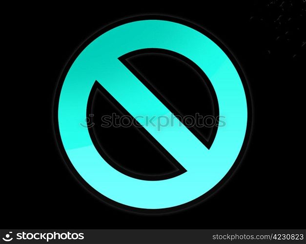 Warning stop do not symbol