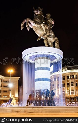 Warrior on a Horse statue (Alexander the Great), Skopje