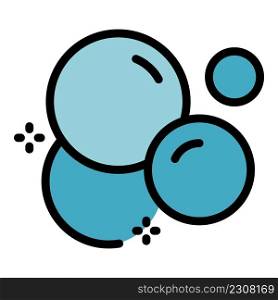 Wash bubbles icon. Outline wash bubbles vector icon color flat isolated. Wash bubbles icon color outline vector